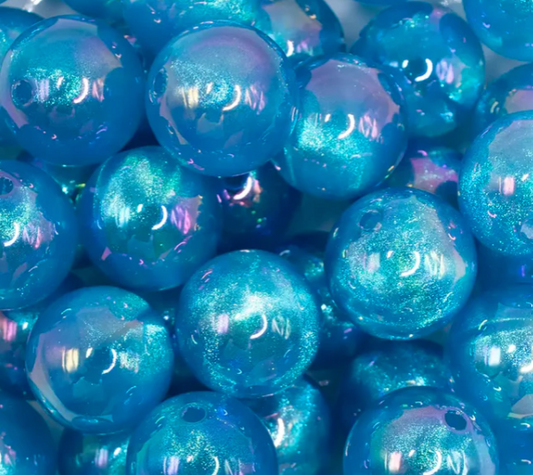 Blue Opal Bubblegum Bead