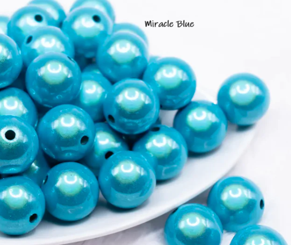 Miracle Blue Bubblegum Beads